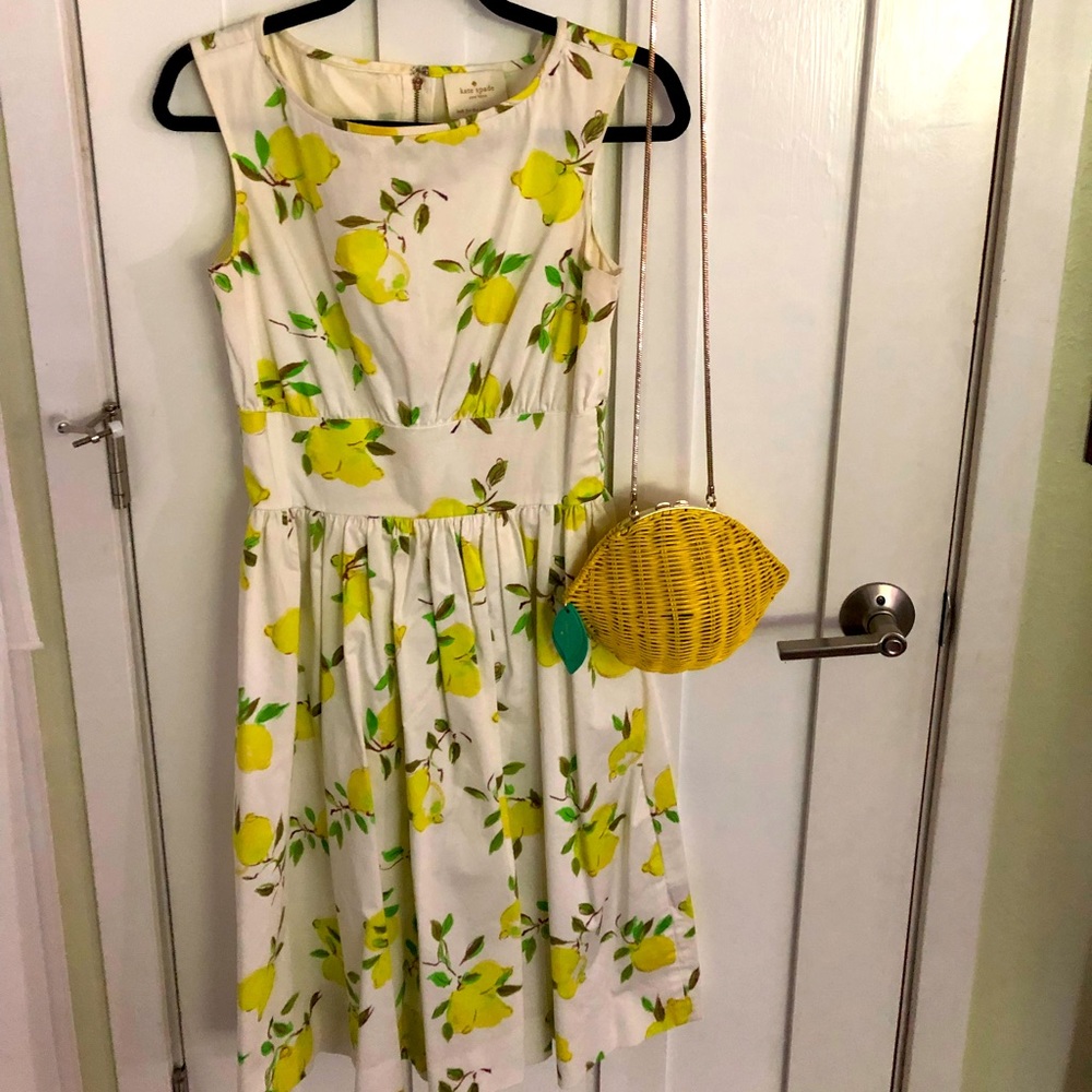 Kate spade lemon dress/purse set
